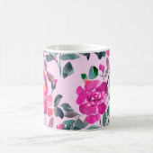 Handgetrokken waterverf opulente rozen. Floral-zee Koffiemok (Center)