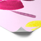 Handgetrokken waterverf opulente rozen. Floral-zee Poster (Hoek)