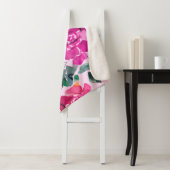 Handgetrokken waterverf opulente rozen. Floral-zee Sherpa Deken (In situ)