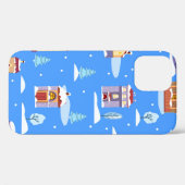 Handgetrokken winter naadloos patroon met schattig Case-Mate iPhone case (Achterkant (horizontaal))