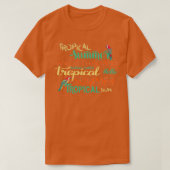 Handgetrokken zinnen over tropische zomer en zon t-shirt (Design voorkant)