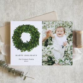 Handgeverfd Boxwood Prettige feestdagen Foto