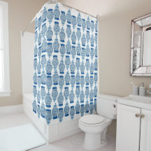 Handgeverfd Ginger Jar Shower Curtain