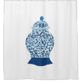 Handgeverfd Ginger Jar Shower Curtain Douchegordijn (Voorkant)