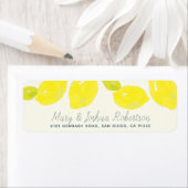 Handgeverfd Lemon Citrus-adreslabel Etiket (Insitu)