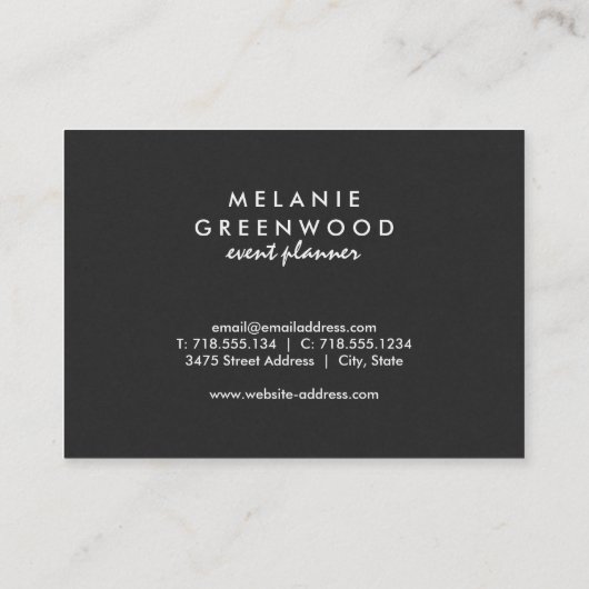 Handgeverfd Visitekaartje met goudverf vloer (Achterkant)