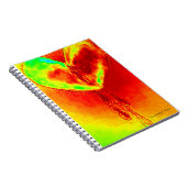 Handgeverfde bloeding Hartlaptop Notitieboek (Rechterzijde)
