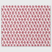 Handgeverfde driehoeken, wit en rood, Kerstmis, Cadeaupapier (Vlak)