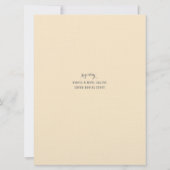 Handgeverfde Floral Sunflower Boho Baby shower Kaart (Achterkant)