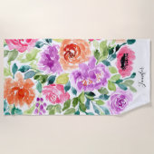 Handgeverfde heldere Waterverf Strandlaken (Voorkant)