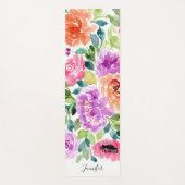 Handgeverfde heldere Waterverf Yogamat (Voorkant)