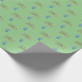 Handgeverfde Oranje boom Ginger Jar Jars Wrapping Cadeaupapier (Hoek)