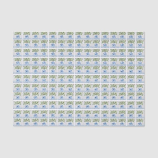 Handgeverfde Oranje gember boom Tissuepapier (Voorkant)