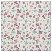 Handgeverfde paddenstoel fungi patroonstructuur stof (Swatch)