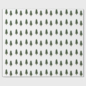 Handgeverfde pine kerstboom, bijtend, land cadeaupapier (Vlak)