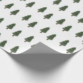 Handgeverfde pine kerstboom, bijtend, land cadeaupapier (Hoek)