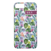 Handgeverfde Waterverf Cactus Patroon Case-Mate iPhone Case (Achterkant)