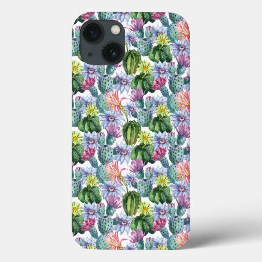 Handgeverfde Waterverf Cactus Patroon Case-Mate iPhone Case (Achterkant)