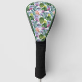 Handgeverfde Waterverf Cactus Patroon Golfheadcover (Voorkant)