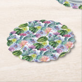 Handgeverfde Waterverf Cactus Patroon Kartonnen Onderzetters (Gekanteld)