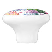 Handgeverfde Waterverf Cactus Patroon Keramische Knop (Zijkant)