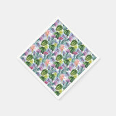 Handgeverfde Waterverf Cactus Patroon Servet (Hoek)