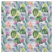Handgeverfde Waterverf Cactus Patroon Stof (Swatch)