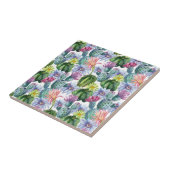 Handgeverfde Waterverf Cactus Patroon Tegeltje (Zijkant)