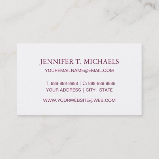 Handgeverfde Waterverf Cactus Patroon Visitekaartje (Achterkant)