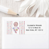 Handgeverfde Waterverf drocatcher Beads Veer Etiket (Insitu)