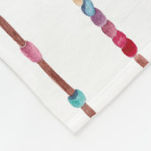 Handgeverfde Waterverf drocatcher Beads Veer Fleece Deken (Hoek)