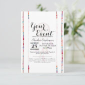 Handgeverfde Waterverf drocatcher Beads Veer Kaart (Staand voorkant)