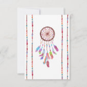 Handgeverfde Waterverf drocatcher Beads Veer Kaart (Achterkant)