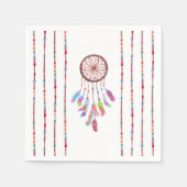 Handgeverfde Waterverf drocatcher Beads Veer Servetten (Voorkant)