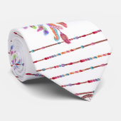 Handgeverfde Waterverf drocatcher Beads Veer Stropdas (Opgerold)