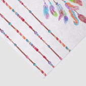 Handgeverfde Waterverf drocatcher Beads Veer Tissuepapier (Detail)