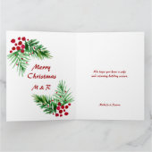 Handgeverfde Waterverf Pijn Wreater, rode bessen Kaart (Binnen)