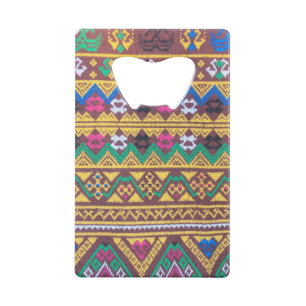 Handgeweven Thai Silk Patroon Creditkaart Flessenopener