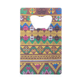 Handgeweven Thai Silk Patroon Creditkaart Flessenopener (Achterkant)