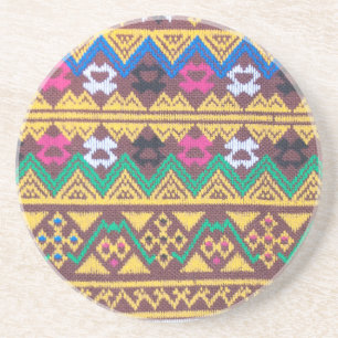 Handgeweven Thai Silk Patroon Zandsteen Onderzetter