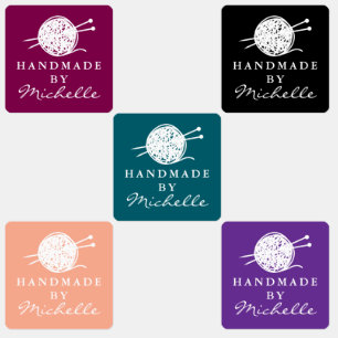 Handgeweven wol breisymbool op maat DIY kleding Labels