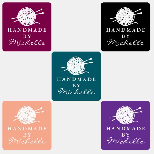 Handgeweven wol breisymbool op maat DIY kleding Labels (Groep)