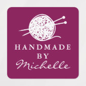 Handgeweven wol breisymbool op maat DIY kleding Labels (Design 1)