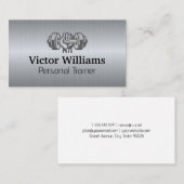 handgewicht | fitness in een sportschool visitekaartje (Voorkant / Achterkant)