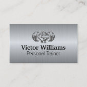 handgewicht | fitness in een sportschool visitekaartje (Voorkant)