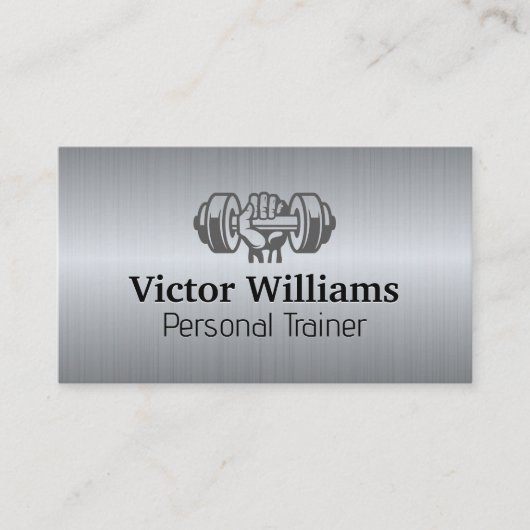 handgewicht | fitness in een sportschool visitekaartje (Voorkant)