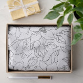 Handgezeichnete  Magnolienblüten Tissuepapier (Geschenk)