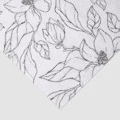 Handgezeichnete  Magnolienblüten Tissuepapier (Detail)