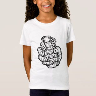 Handgranaat in stripstijl t-shirt