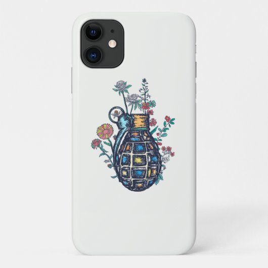Handgranaat Vaas met Bloemen Case-Mate iPhone Case (Achterkant)